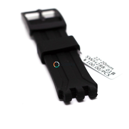 Каучуковый ремешок для часов Swatch Mister Chrono черный RKS-003 - 10